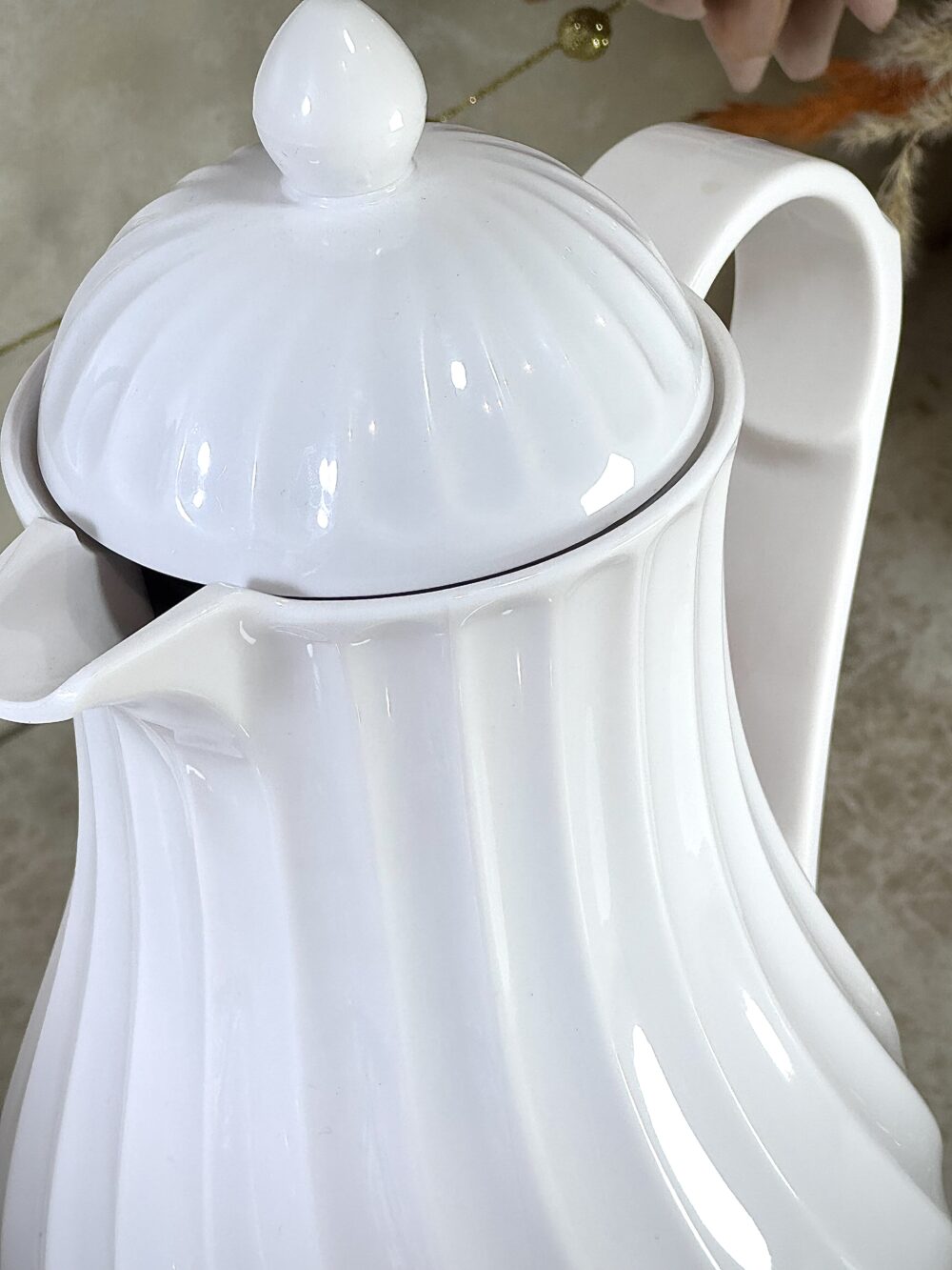 Ensemble de 2 Thermos Blancs avec Motif Spirale
