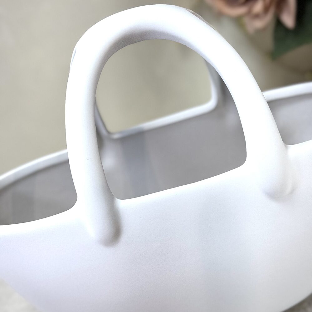 Vase Blanc en Forme de Sac – Design Moderne et Élégant pour Décoration